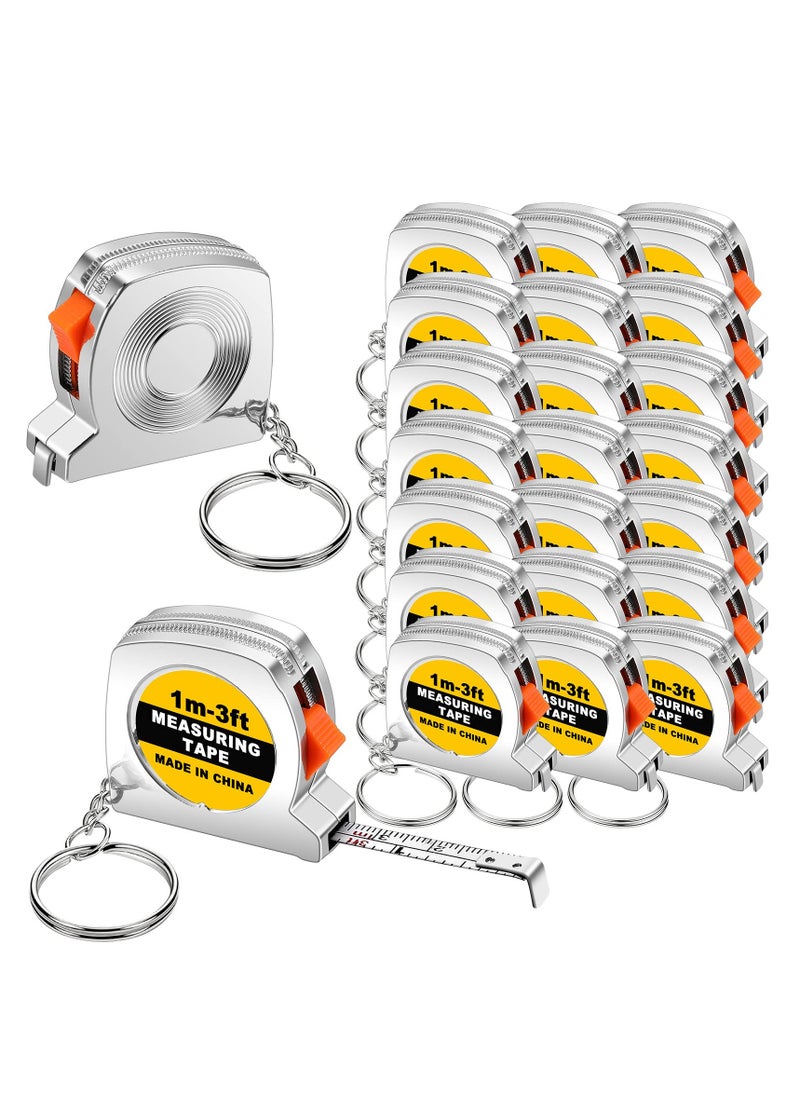 SYOSI 20 Pieces Keychain Tape Measure, Mini Tape Measure, Functional Pocket Tape Measure, Small Tape Measure Retractable for Adult Kids Construction Affair Birthday Party Favors Goody Bag Stuffers Prizes  - Image 1