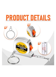 SYOSI 20 Pieces Keychain Tape Measure, Mini Tape Measure, Functional Pocket Tape Measure, Small Tape Measure Retractable for Adult Kids Construction Affair Birthday Party Favors Goody Bag Stuffers Prizes  - Image 2