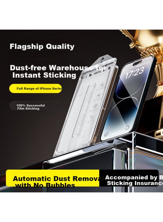Shangsu, Suitable For, Apple 12 Pro Max Tempered Glass Screen Protector, Iphone 12 Pro Max Phone Film, Dust-Free Installation, High-Definition, Shockproof, Anti-Fingerprint, Shatterproof, High Transparency, Two Pieces Per Pack