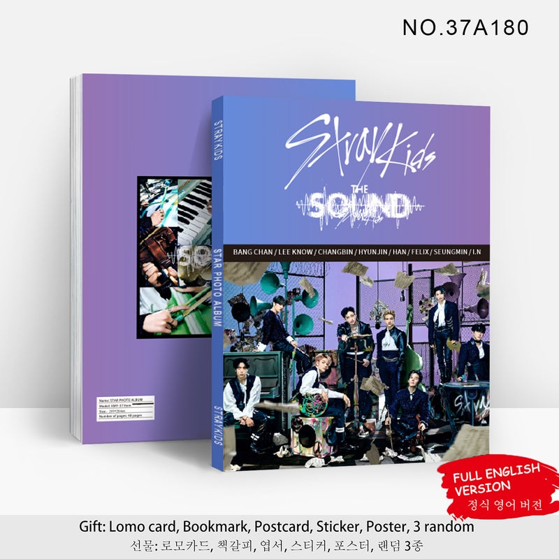 STRAYKIDS Celebrity Photobook Collection – 40 Pages High-Gloss Premium Photo Album with Hot Stamping Cover