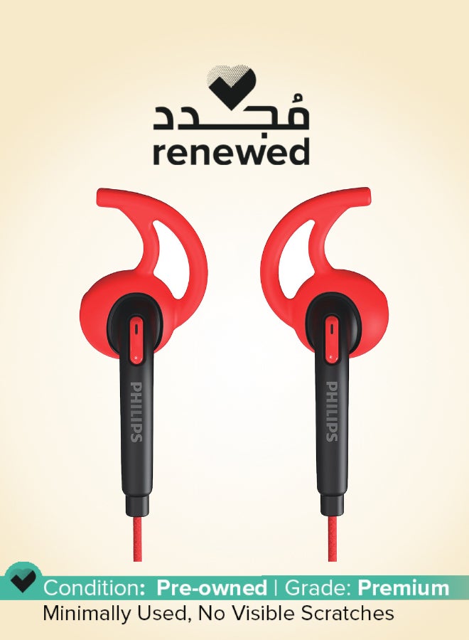 فيليبس Renewed - Philips TAA1009RD/94 in-Ear Sports Wired Earphones with Mic - Red Red - Image 1