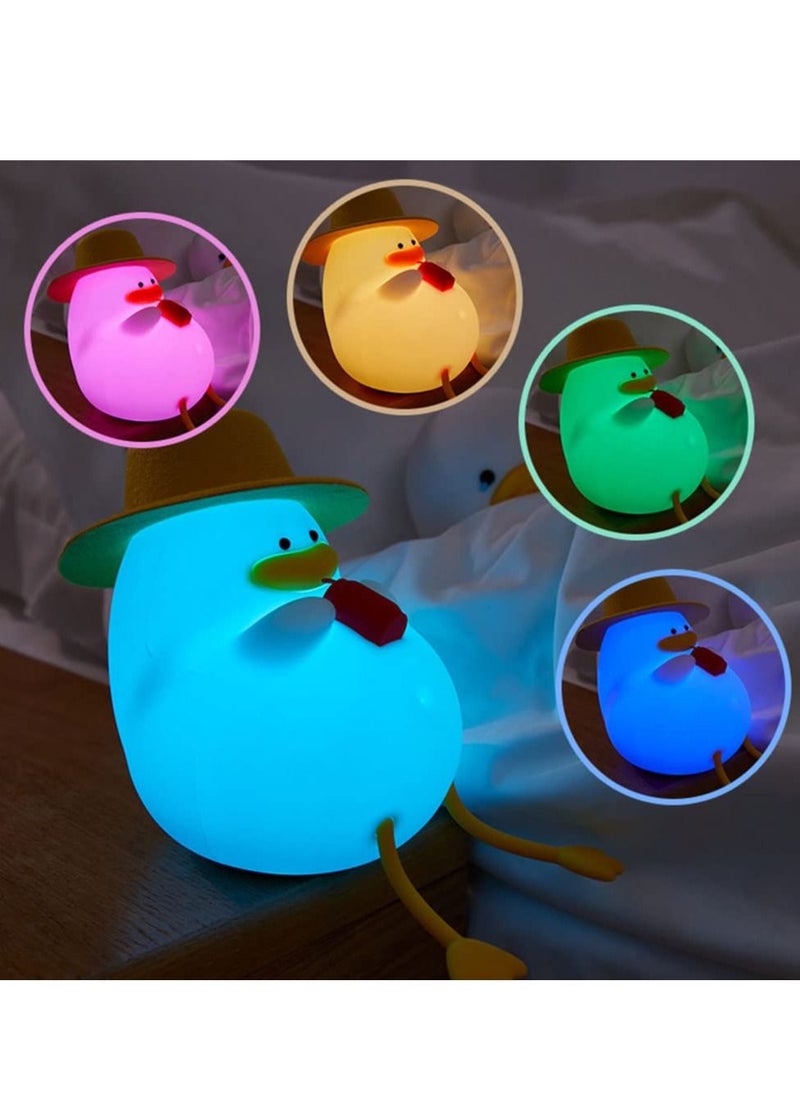 Y&D Duck Night Light Rechargeable Silicone Lamp 3 Gear Dimmable Adjust Color Kids Nightlight Bedside with 30 Minutes Timer and Touch-Sensitive for Room Bedrooms  - Image 3