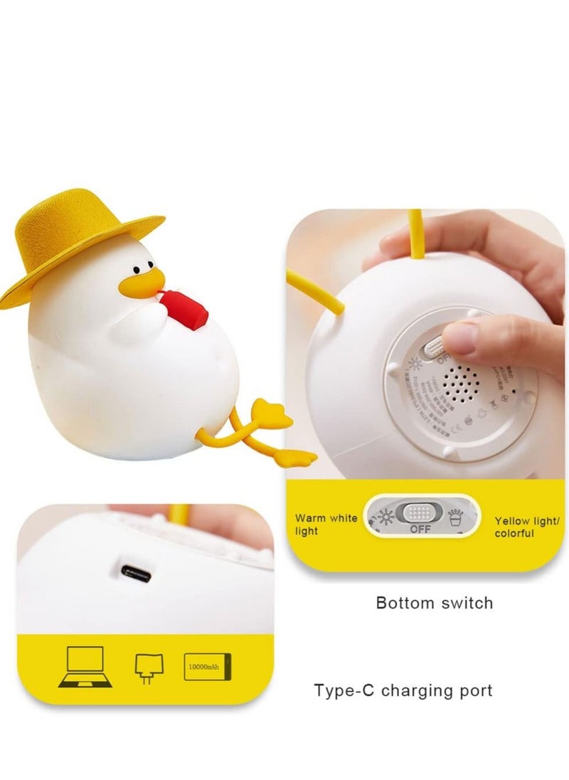 Y&D Duck Night Light Rechargeable Silicone Lamp 3 Gear Dimmable Adjust Color Kids Nightlight Bedside with 30 Minutes Timer and Touch-Sensitive for Room Bedrooms  - Image 4