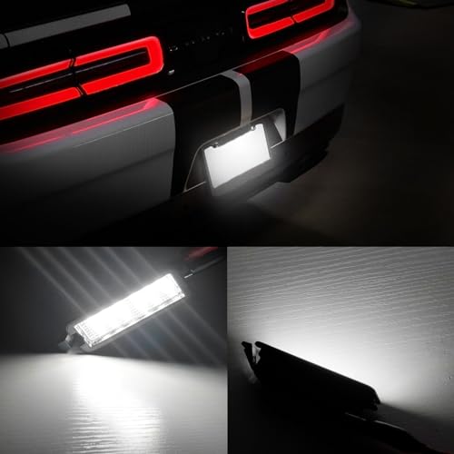 Bestview LED License Plate Lights Tag Lamp Assembly for 2015-2020 Dodge Charger Challenger Chrysler 300 Pacifica and Compass Pickup Truck Rear License Plate Lamp,Pack of 1 - Image 2