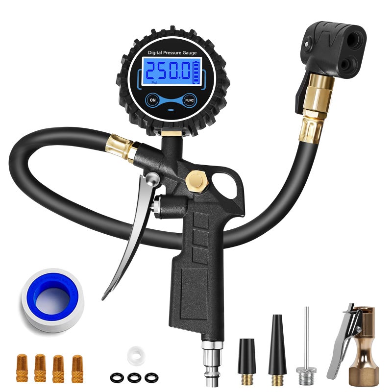 AmazStove Digital Bike Tire Pressure Gauge Presta Valve Adaptor Schrader to Presta Valve Adapter for Air Compressor Schrader Valve Adapter Easiest Use Presta and Schrader Air Compressor Tool - Image 3