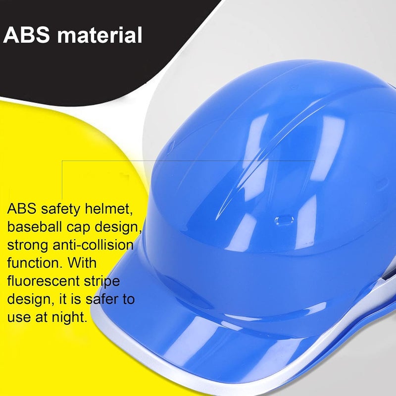 klarako Blue Safety Hard Hat, Protective Equipment with Full Brim, Adjustable Helmet with Reflective Stripe for Construction, Port, Mine - Image 2