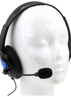 Generic Headphone Wired Headset With Microphone Stereo For PlayStation 4 PS4 Black  - Image 2