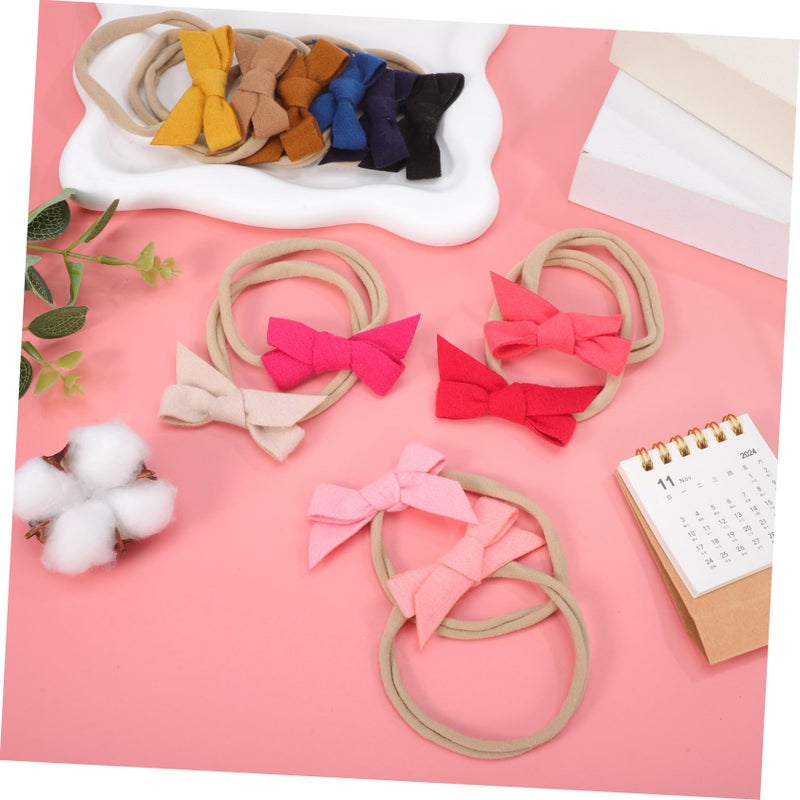 12 Pcs Soft Bow Headbands For Newborn Baby Girl Boy Toddlers Easy Fit Hair Bows - Image 5
