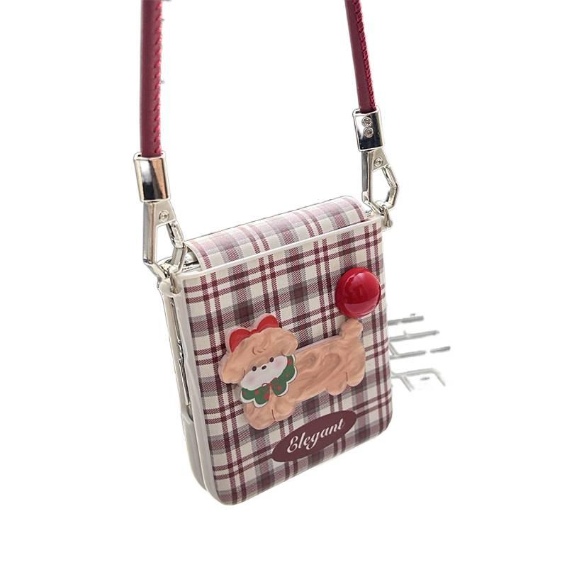 Protective Case | Cover for Samsung Galaxy Z Flip 4 | Plaid | Plaid Pattern | 3D Bow Design - Image 5
