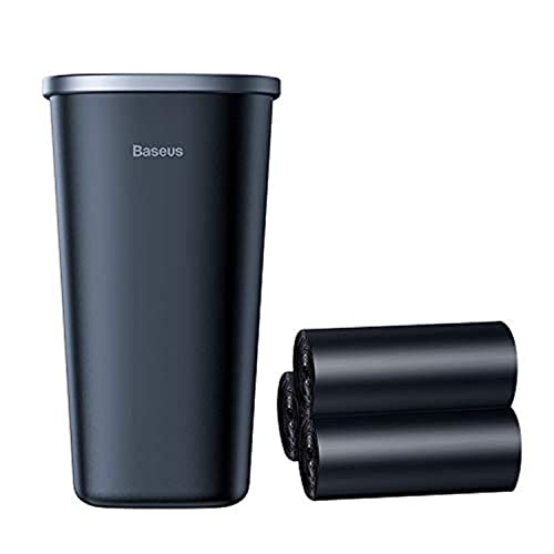 Baseus Car Dust Bin Small Dust-Free Vehicle Mounted Trash Can for Car Office Desktop Study with 90 Garbage Bags, Capacity: 800ml (Black), Plastic, Open-Top - Image 1