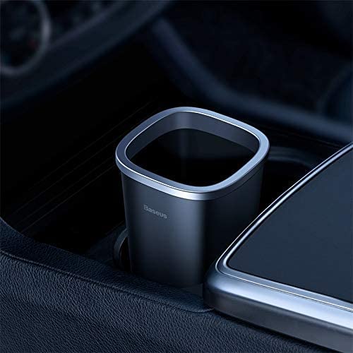 Baseus Car Dust Bin Small Dust-Free Vehicle Mounted Trash Can for Car Office Desktop Study with 90 Garbage Bags, Capacity: 800ml (Black), Plastic, Open-Top - Image 5