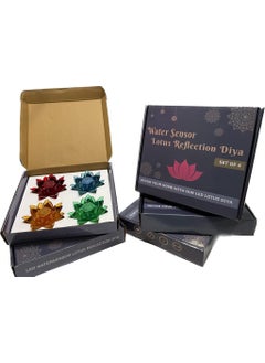 TED TECH Set of 8 Lotus Diya Water Sensor Diya Pani Diya Kamal Diya Led Lotus Diya Diya Lights Diwali Diya  - Image 5