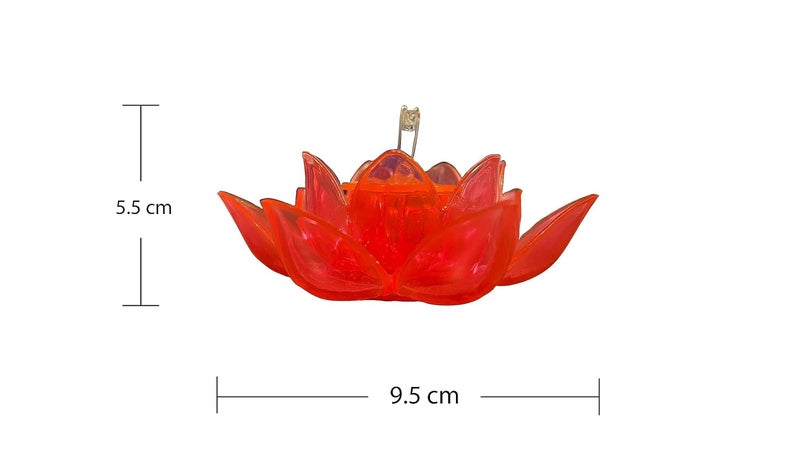TED TECH Set of 8 Lotus Diya Water Sensor Diya Pani Diya Kamal Diya Led Lotus Diya Diya Lights Diwali Diya  - Image 4