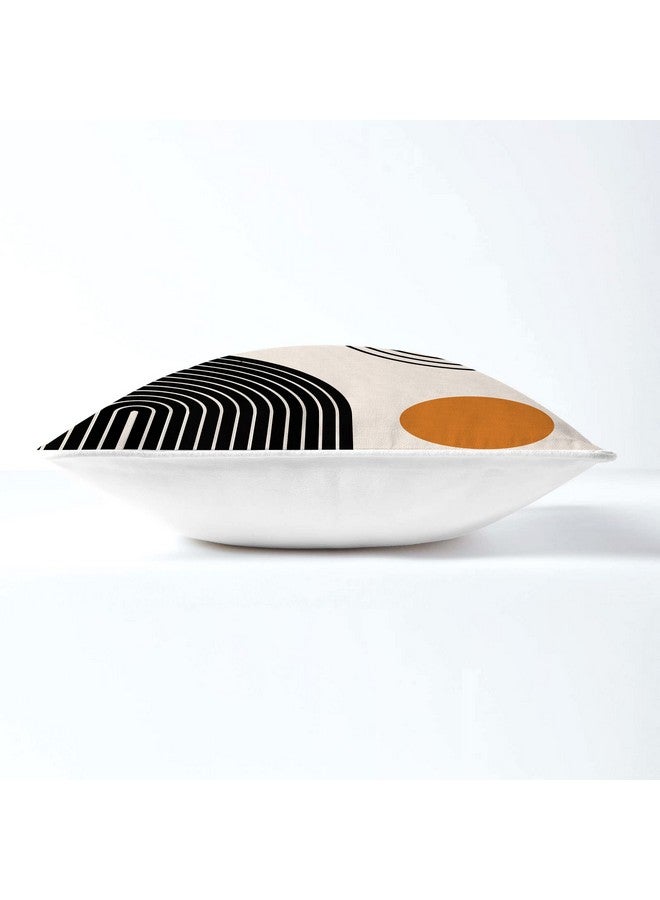 AEROHAVEN Premium Set of 5 Geometric Cotton Digital Printed Hand Stitched Throw Pillow/Cushion Covers - (Off-White, 16 x 16 Inch) - Image 4