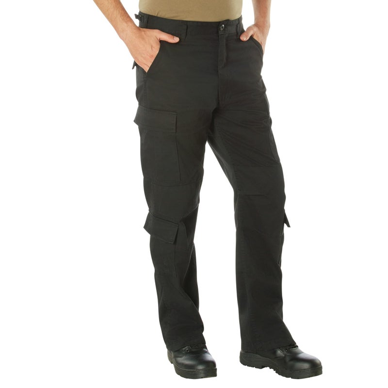 Rothco Vintage Paratrooper Cargo Fatigue Pants Tactical Outdoor Comfortable Casual Black M