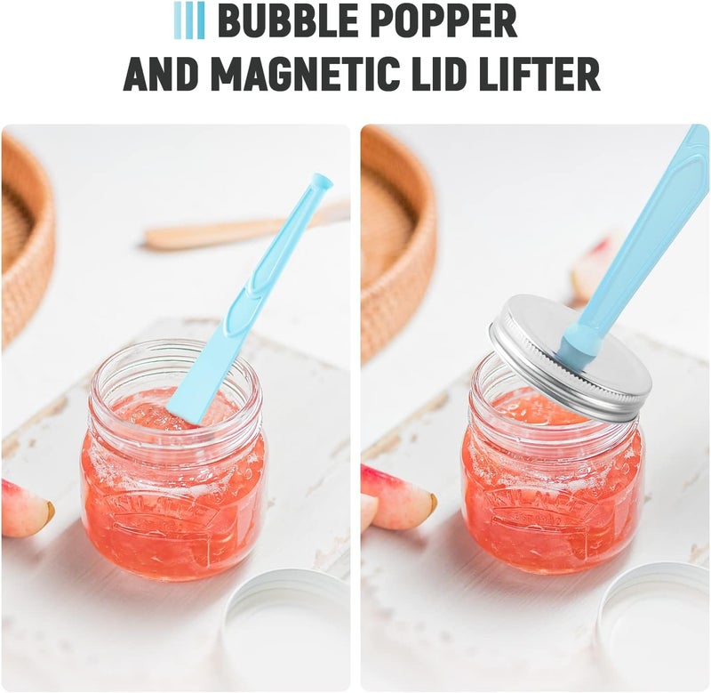 Pisol 2 Pieces Canning Tools Kit, 3 In 1 Magnetic Lid Lifter Jar Lid Lifter and Canning Bubble Popper Bubble Remover Measurer Canning Tools, Canning Supplies - Image 5