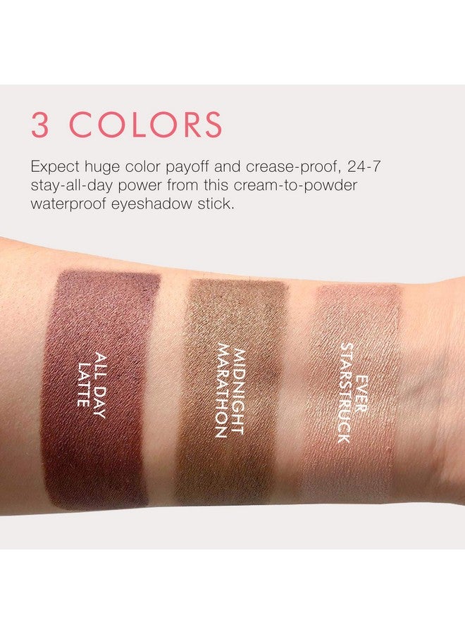 Beauty For Real Shadow Stx All Day Latte Rich Deep Plum Waterproof Cream To Powder Eyeshadow Stick Built In Sharpener 0.05 Oz - Image 5