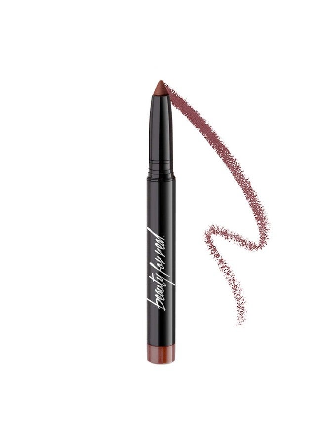 Beauty For Real Shadow Stx All Day Latte Rich Deep Plum Waterproof Cream To Powder Eyeshadow Stick Built In Sharpener 0.05 Oz - Image 2