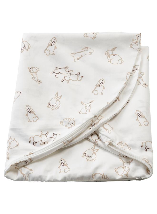 Zaboon Cover For Nursing Pillow, Rabbit Pattern/White, 60X50X18 Cm - Image 1
