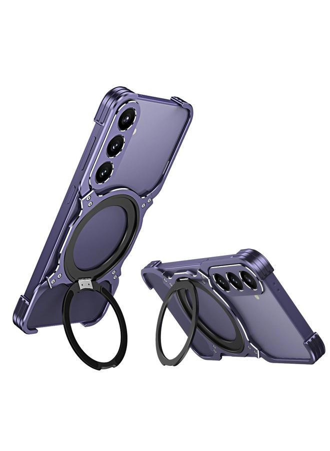 اس-توب جراب معدني لهاتف Samsung Galaxy S25 5G مزود بذراع ميكانيكي بدون حواف وحامل MagSafe - Image 1