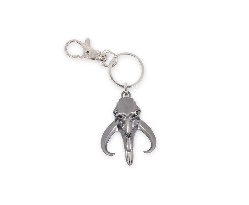 Star Wars Mandalorian Mythosaur Logo Car & Backpack Keychain Ring - Awesome & Heavy Duty 3D Flat Back Metal Key Holder Organizer - Cool Collectible Novelty Accessories for Men, Women & Millenials - Image 3