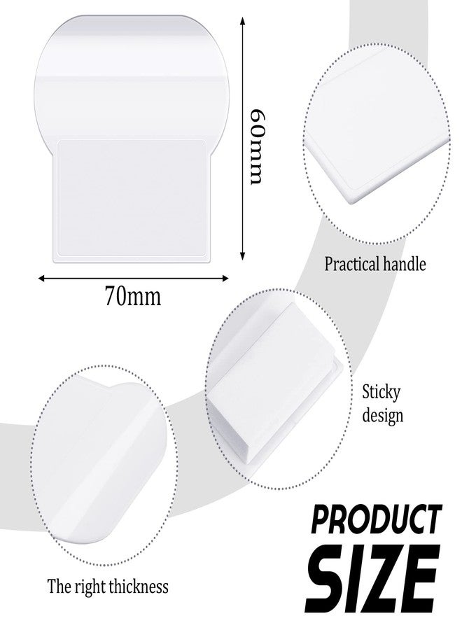 Yookeer 9 Pcs Toilet Seat Lifter Handle Toilet Lid Cover Lifter Seat Holder Avoid Touching Lift Tools Bathroom Accessories for Bathroom, Home Travel Office Hotel, White(Oval Style) - Image 2