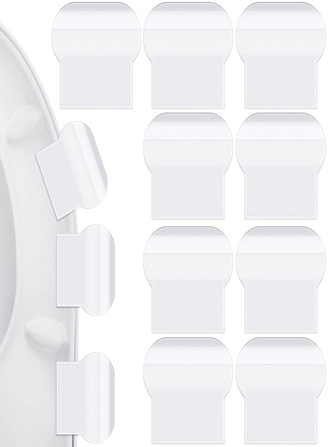 Yookeer 9 Pcs Toilet Seat Lifter Handle Toilet Lid Cover Lifter Seat Holder Avoid Touching Lift Tools Bathroom Accessories for Bathroom, Home Travel Office Hotel, White(Oval Style) - Image 1