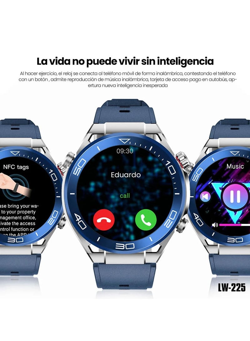 Lenyes Original AMOLED Smart Watch LW-225 (Blue/Black/Green) - Image 3