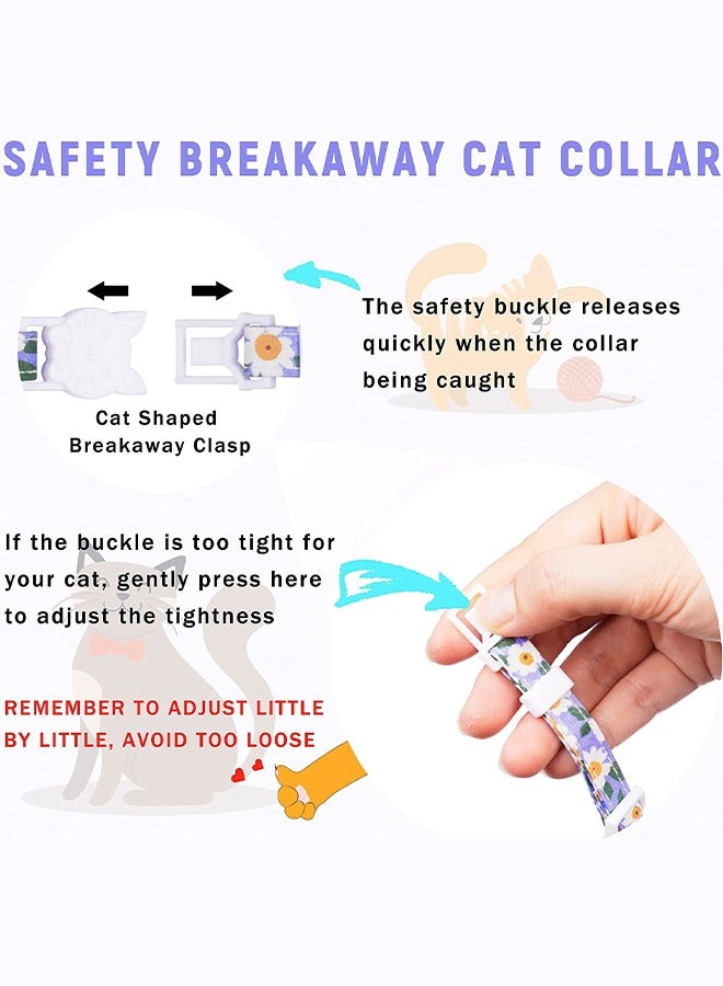 GUDOO قلادة قطة لآيرتاغ، قلادة قطة صغيرة مع حامل سيليكون لآيرتاغ، جرس وسحر زهرة للقطط الإناث والذكور والكلاب الصغيرة، لونها أزرق. - Image 3
