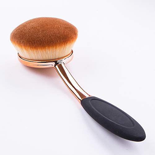 Yoseng Foundation Brush for Liquid Makeup - Rose Gold Oval Face Makeup Brush with Cover and Egg Cleaner| Soft Foundation Brushes for Cream & Liquid Foundation,Dust-Free Bristles Flawless Application - Image 5