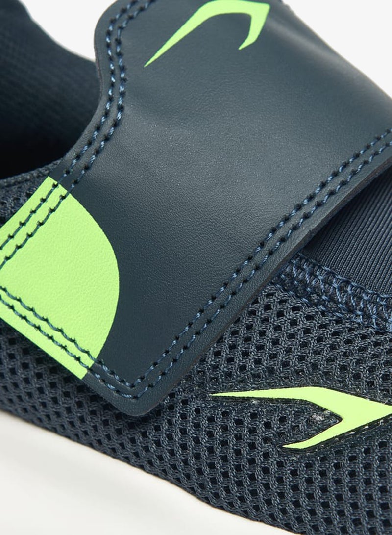 Dash Boys Textured Sports Shoes with Hook and Loop Closure - Image 4