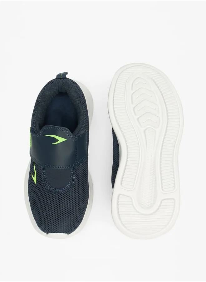 Dash Boys Textured Sports Shoes with Hook and Loop Closure