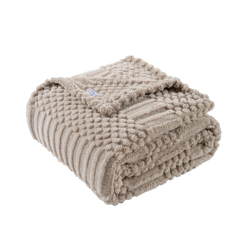 50x70 Inch Brown Throw Blanket  Soft  Fluffy Fleece Neutral Tan Color Cute  Aesthetic Perfect for Sofa Couch Chair Bed Living Room  Bedroom AllSeason Use Plush  Cozy Decorative Blanket