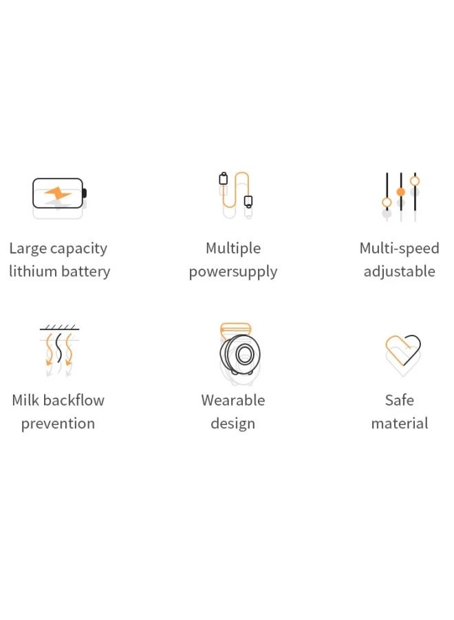 Breast Pump,Electric Breast Pump,Portable Hands-Free Breast Pump Wearable,3 Mode  Breastfeeding Pumping Mode Bule - Image 2