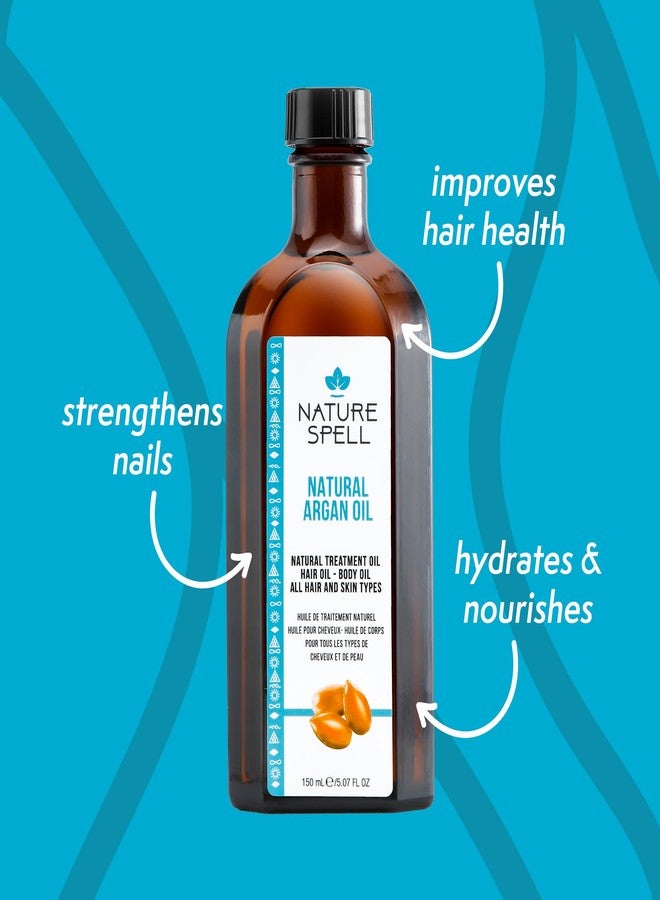 Nature Spell زيت الأركان من ناتشر سبيل للشعر والجسم، يستهدف الأطراف المتقصفة ويقلل من ظهور الندوب، 5.07 أونصة سائلة - Image 2