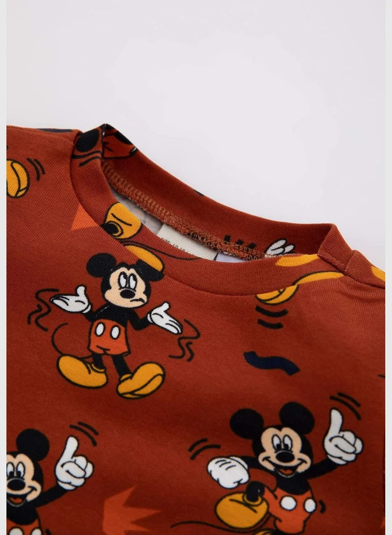 DeFacto 2 Pack BabyBoy Disney Mickey & Minnie Licenced Regular Fit Bike Neck Pyjamas