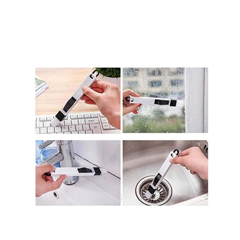 SOLARAE Window Groove Brush Window Track Door Groove Corner Detachable Cleaning Brush with Dustpan Multipurpose Hand-held Cleaning Brush Keyboard Cleaner Cleaning Tools - Image 4