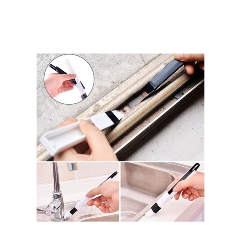 SOLARAE Window Groove Brush Window Track Door Groove Corner Detachable Cleaning Brush with Dustpan Multipurpose Hand-held Cleaning Brush Keyboard Cleaner Cleaning Tools - Image 3