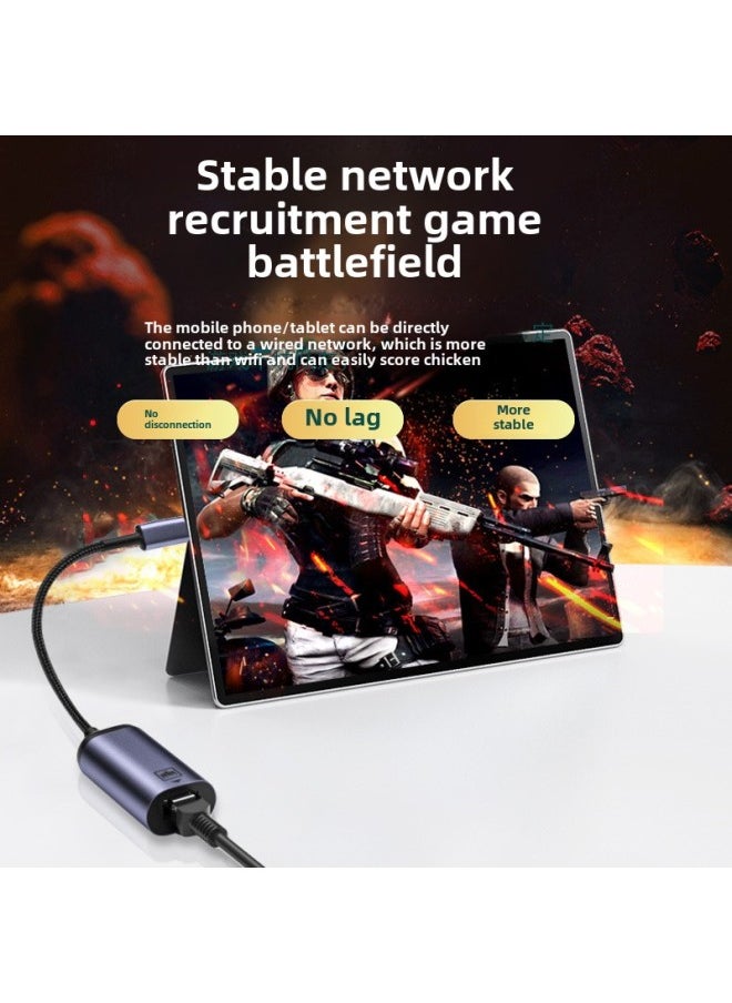 Type-C To RJ45 100 M Network Cable Interface Converter Laptop Adapter External Network Card Driver-free-Color:C Male To RJ45 100 M Short Line