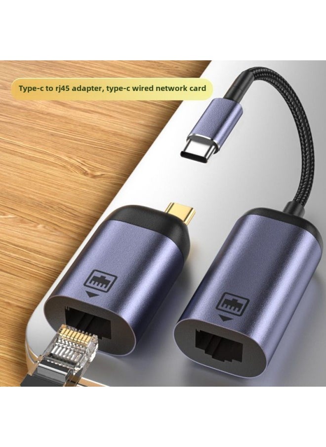 Type-C To RJ45 100 M Network Cable Interface Converter Laptop Adapter External Network Card Driver-free-Color:C Male To RJ45 100 M Short Line