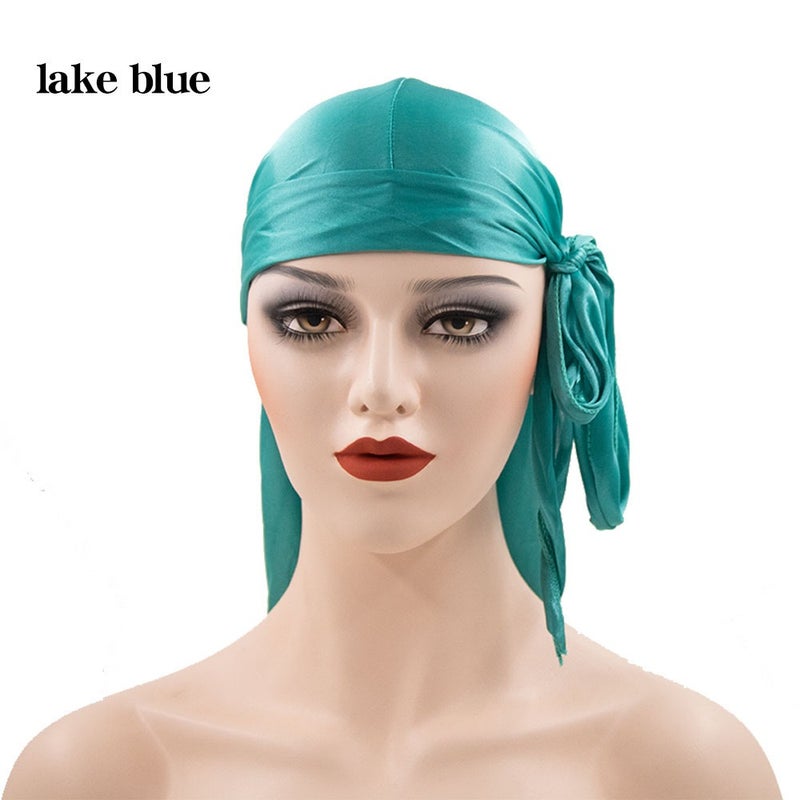 Silky Smooth Durag with Long Tails | Premium Polyester Satin Head Wrap for Men & Women