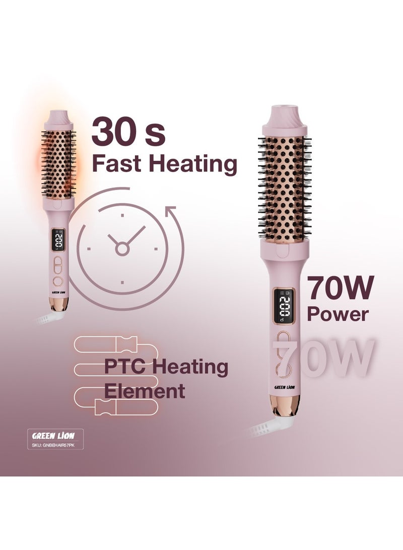 GREEN LION BELLA Hair Styling Brush / Hair Curl Brush / Hair Straightening Brush / 30Sec Fast Heating / Anti Scalding Design / 60min Auto Off / Ergonomic Design - Pink - Image 5