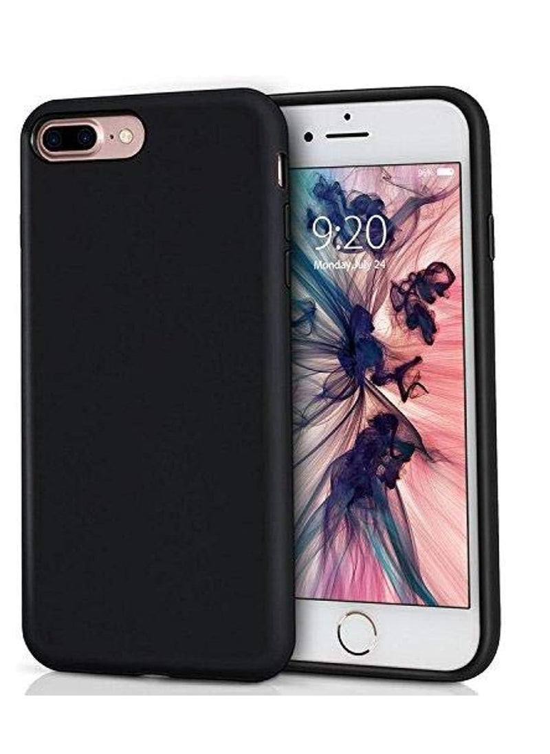 Generic - Compatible with iPhone 7/8, iPhone SE 2022, SE 2020, Case, Liquid Silicone Case, Full Body Protective Cover, Shockproof, Slim Phone Case, Anti-Scratch Soft Microfiber (Black) - Image 1