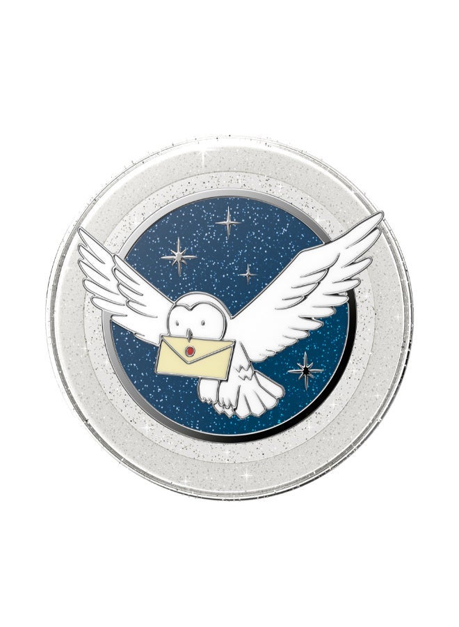 POPSOCKETS حامل وقبضة مغناطيسية للهاتف من MagSafe PopGrip مرخصة، مغناطيس قوي، لهاتف iPhone 15/14/13/12 وحافظات MagSafe، حلقة محول متضمنة للهواتف والحافظات غير المزودة بـ MagSafe - Harry Potter Hedwig - Image 2