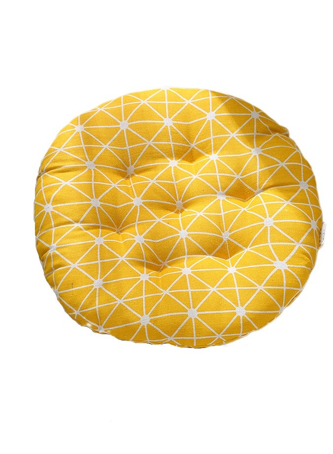Anna Comfortable Cotton-Linen Breathable Round Chair Cushion for Home and Office - Image 1