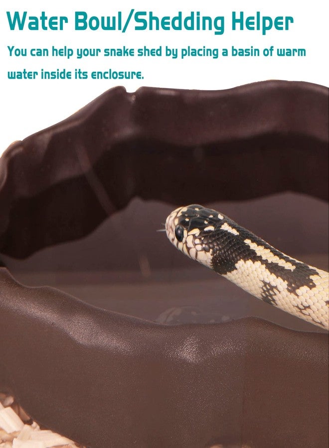 Antidious Snake Hide Cave for Gecko Shedding, Natural Rock Look Hideout, Reptiles Egg-Laying Shelters, Suitable for Maize Serpent, Green Serpent,Rat Snake and Gecko, L Size - Image 3
