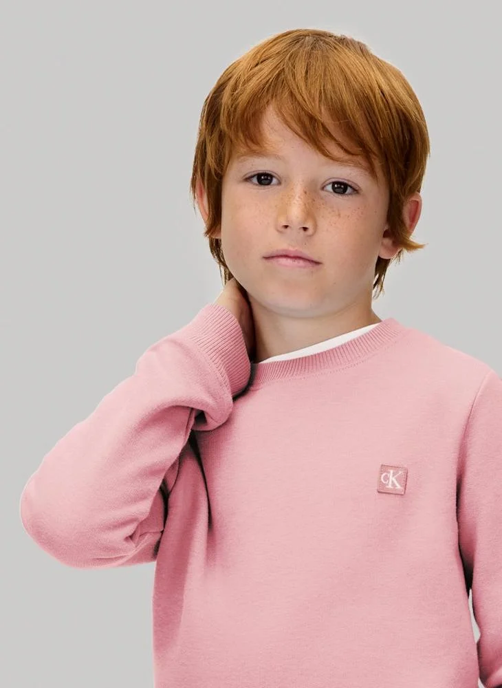 Calvin Klein Jeans Kids Logo Crew Neck Sweatshirt