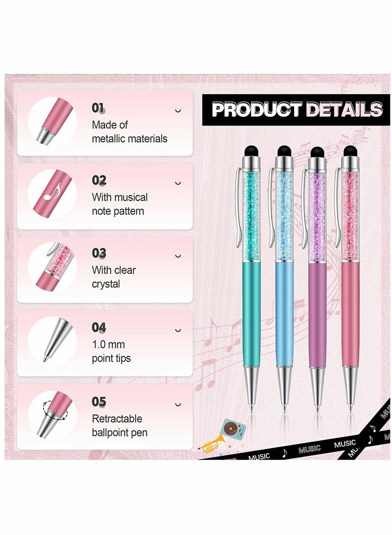 SYOSI Ballpoint Pens, Advertising Pen, Rhinestone Capacitive Touch Screen Pen, Ballpoint Pens, for Office Pen Ballpoint Pen, Crystal Pens, Screen Touch Stylus Pen, for Colleague Co-worker, 12 Pieces - Image 4