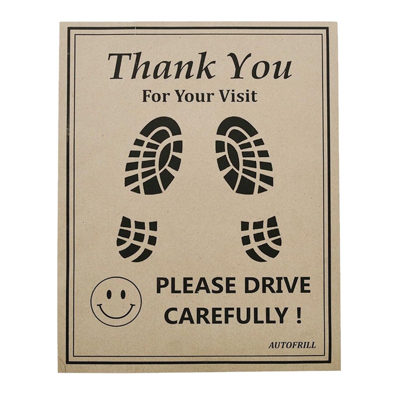 AUTOFRILL 200 قطعة حصائر ورقية قابلة للتصرف لسيارات - حصائر أقدام قابلة للتحلل لداخل السيارة - تناسب جميع السيارات، SUVs والشاحنات (الحجم 49 * 38 سم) - Image 1