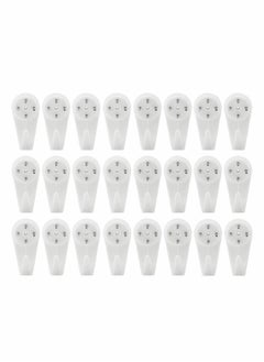 Non Trace Wall Hooks, Invisible Traceless White Hard Wall Picture Hooks Invisible Traceless Hardwall Painting Hangers for Picture Photo Frame Hangers, Pack of 32